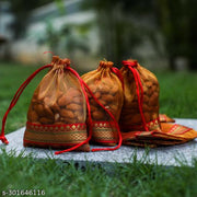 Foxtree Pack of 10 Pieces Silk Tissue Organza Drawstring Closure Maroon Small Size Potli Bags Pouch Best for Party Supply Return Gift Bags (23 cm X 18 cm)