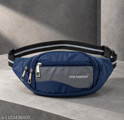 FFB FASHION Unisex Waist Bag | Multi-Pocket Travel Pouch with Adjustable Strap | Stylish Sling Bag |Walking & Daily Use.unisex waist bag, quilted bag, mobile pouch, travel pouch.