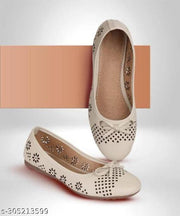 MAHI & LOOKS Stylish Cream Bellies for women (CREAM)