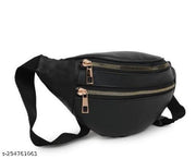 Waist Bag for Girls Black Color Stylish Waterproof Bag