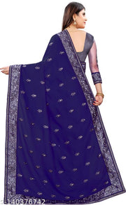Embroidered Fashion Art Silk, Net Saree