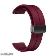 22MM SiliconeStrap with Folding Magnetic Lock Compatible with Watch 3 45mm/ Watch 46mm/Gear S3 Classic/Frontier Compatible All 22MM Watches(Only Strap)