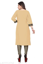 Fashionable Cotton Slub jacquard work Kurti For Women