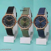 Analog 3 Different Color Royal Dial Watch for Womens and Girls Single and Combo Watches for Women and Girl Pack of 3