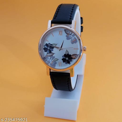 Special Valentine WOMEN'S ANALOG SILVER BLACK COLOUR WATCH