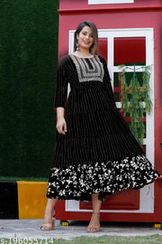 embroidered anarkali kurta for women