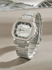 Stylish Stainless Steel Silver Analog Watch For Men's and Analog Watch for Boy's