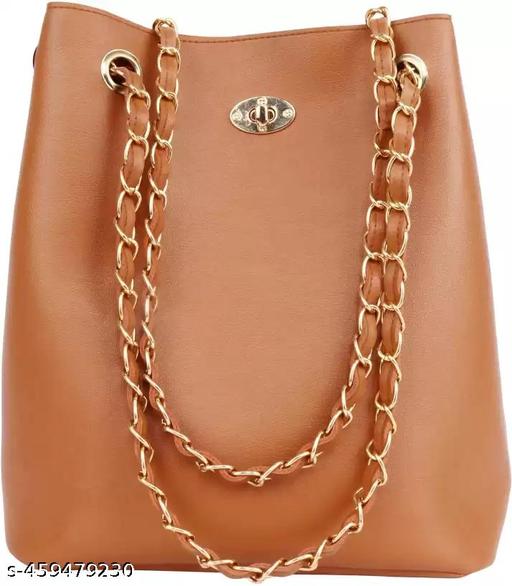 Golden Chain Handle Bag for Women | Stylish Women Bag  | Trending Women Shoulder Bag