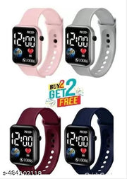 LED Display Fashionable Children Kids Digital Watches Waterproof Sports Square Electronic Led Watch for Kids Boy Baby Girls Digital Watch for Kids