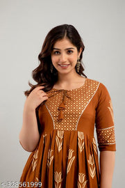 Women Rayon Floral Printed Amaira Anarkali Kurtis