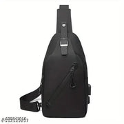 Cross-Border New Arrival Men'S Outdoor Chest Bag European and American Fashion USB Chest Bag Sports Crossbody Bag Business Crossbody Bag