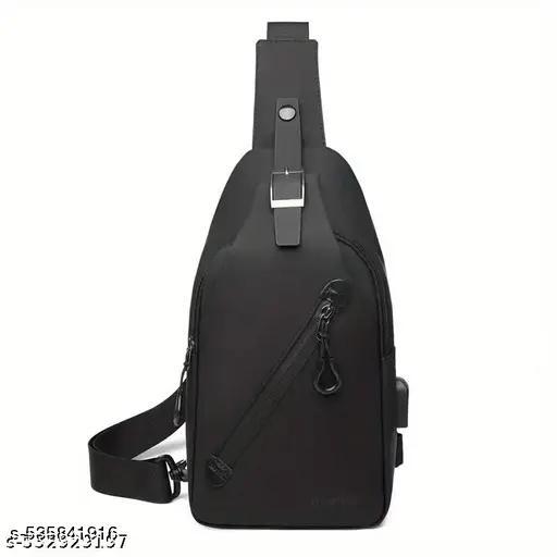 Cross-Border New Arrival Men'S Outdoor Chest Bag European and American Fashion USB Chest Bag Sports Crossbody Bag Business Crossbody Bag