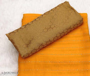 Saree With Blouse Piece Saree For Haldi Function and Saree for wedding Yellow saree Party wear saree for women and girls