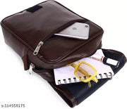 Fancy Craft Men & Women Brown Sling Bag - Extra Large