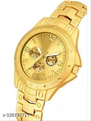Rosra Golden Golden Formal & Ethnic Casual Analog Watch For Men’s Ring free