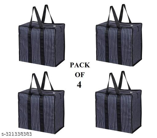 Carry Bags For Multipurpose And Attractive Reusable Bags ( Pack of 4 / Medium)