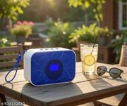 Portable Wireless Bluetooth Speaker with Rich Bass, Built-in Mic, and Carry Strap