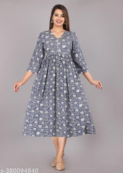 Printed Pom-Pom Anarkali