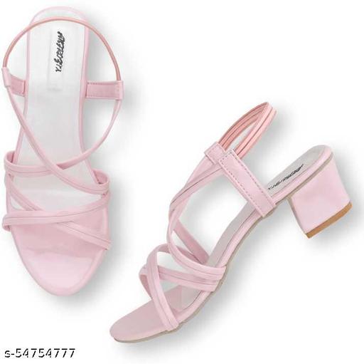 Fashion Gorgeous Ladies Slippers Casua Block Heel Women Sandals | Sandal For Girls | Women Footwear (Pink)