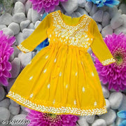 Shri Ladli New Exclusive Trending Women Stylish New Embroidery Kurti & Tunic For Girls & Womens Yellow