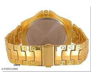 Rosra Golden  Formal Watch For Men's Ring +Chain Free (MOR RING+ CHAIN) For Boys