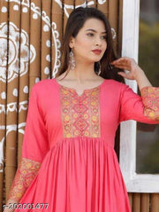 Women printed anarkali kurti
