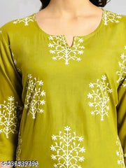 anwariya ji fabric women a girl cotton printed short Kurtis Kurta short top combo pack of 2