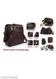 Heavy Quality Men Leather Sling Side Hand Bag | Stylish & Durable Crossbody Bag for Office & Travel