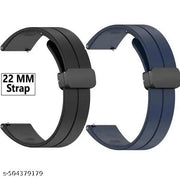 22MM SiliconeStrap with Folding Magnetic Lock Compatible with Watch 3 45mm/ Watch 46mm/Gear S3 Classic/Frontier Compatible All 22MM Watches(Only Strap2)
