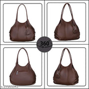 Women Brown Shoulder Bag With 2 Compartment Stylish Handbags For Women's Ladies Handbag New Trendy & Fancy Bags Shoulder Bags Use College Office Travel & Party  etc