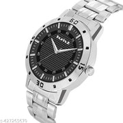 HMXT-123 Bold Black Stunning Silver Series Men's Chain Analog Watches Classic, Attractive, Professional, top-trendy and stylish Analog Watches for Men/boys for office, school use
