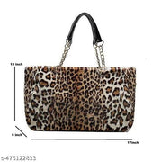 Luxurious Tiger Fur Tote Bag – Spacious, Soft, and Stylish with a Single Zipper Pocket