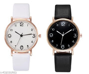 High Quality Round Dial Fancy Leather Belt Women Analog Watch(Pack of 2)