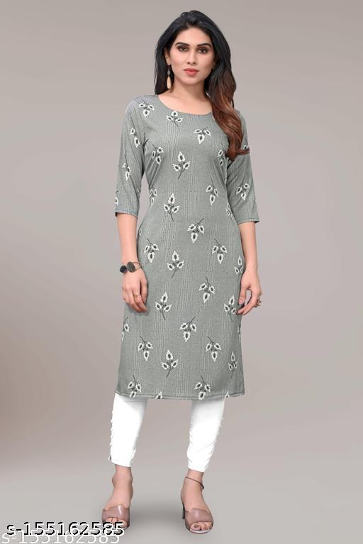 Polyster/Crepe fabric-Women Printed Kurtis