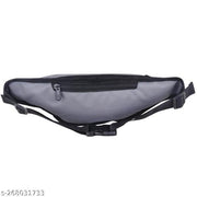 RZ ENT MEN AND WOMEN WAIS BAG 3 ZIPPER GREY COLOR