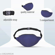 KRISUnisex Waterproof Nylon Waist Bag – Adjustable Travel Fanny Pack for Men & Women | Lightweight Trainer Belt Pouch for Gym, Hiking, Cycling, Outdoor Use (Blue)HI