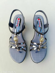 Sandal chappal fancyName : stylish flat slipper Name: stylish flat slipper  Material: EVA Sone Material: Pvc Patterm solid Fastening  & Back Detail: Ankle Loop Net Quantity (N):1 Sizes: IND-4, IND-5, IND-6, IND-7, IND-8, IND-9