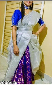 BANARASI ALL OVER TISSUE SILK FANCY PARTY WEDDING WEAR SAREE