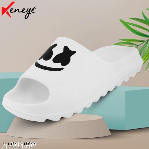Keneye Men's  Soft Slide || Super Soft and Thik || Outdoor Slip On|| Work From Home Slider|| Anti Skid Sole||