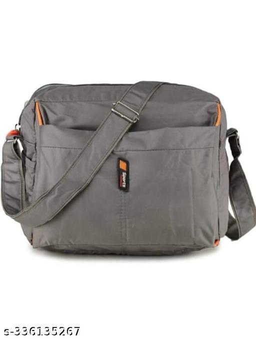 Grey Men & Women Sling Bag