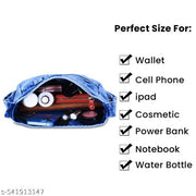 ZAINTO Premium Denim Sling Bag for Women Jeans cross packet bag for girls Blue Jeans Bag