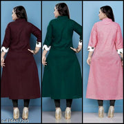 Combo Selfi Cotton Kurti (Pack Of 3)