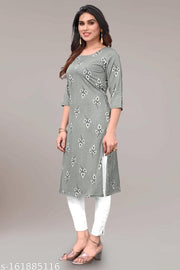 Women Printed Crepe Kurtis combo of 2