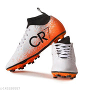 Axpro CR7 Ronaldo White Ankle Synthetic TPU Studs Football Shoes For Men