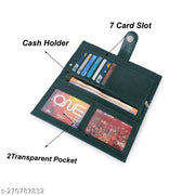 Regular fancy Women's Faux Leather with Zip Pocket, Multiple Card Holders and Pocket Wallet