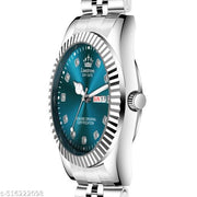 Legacy Series Stainless Steel Day and Date Functioning | Stylish Chain | Quartz Analog Watch for Boys/ Men