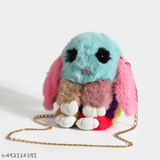 Cute Plush Rabbit Bag New Designer Girl Rabbit Faux Fur Handbag Women's Casual Long Chains Cartoon Bunny Messenger Bag Cute Girls Bag For Girls