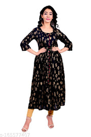 MBC028-Printed Dress Black