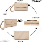 WILDAUK  Casual, Formal, Party Cream Attractive & Printed Clutch