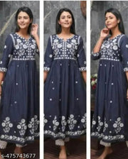 KUNJAL  EMBROIDARY KURTI